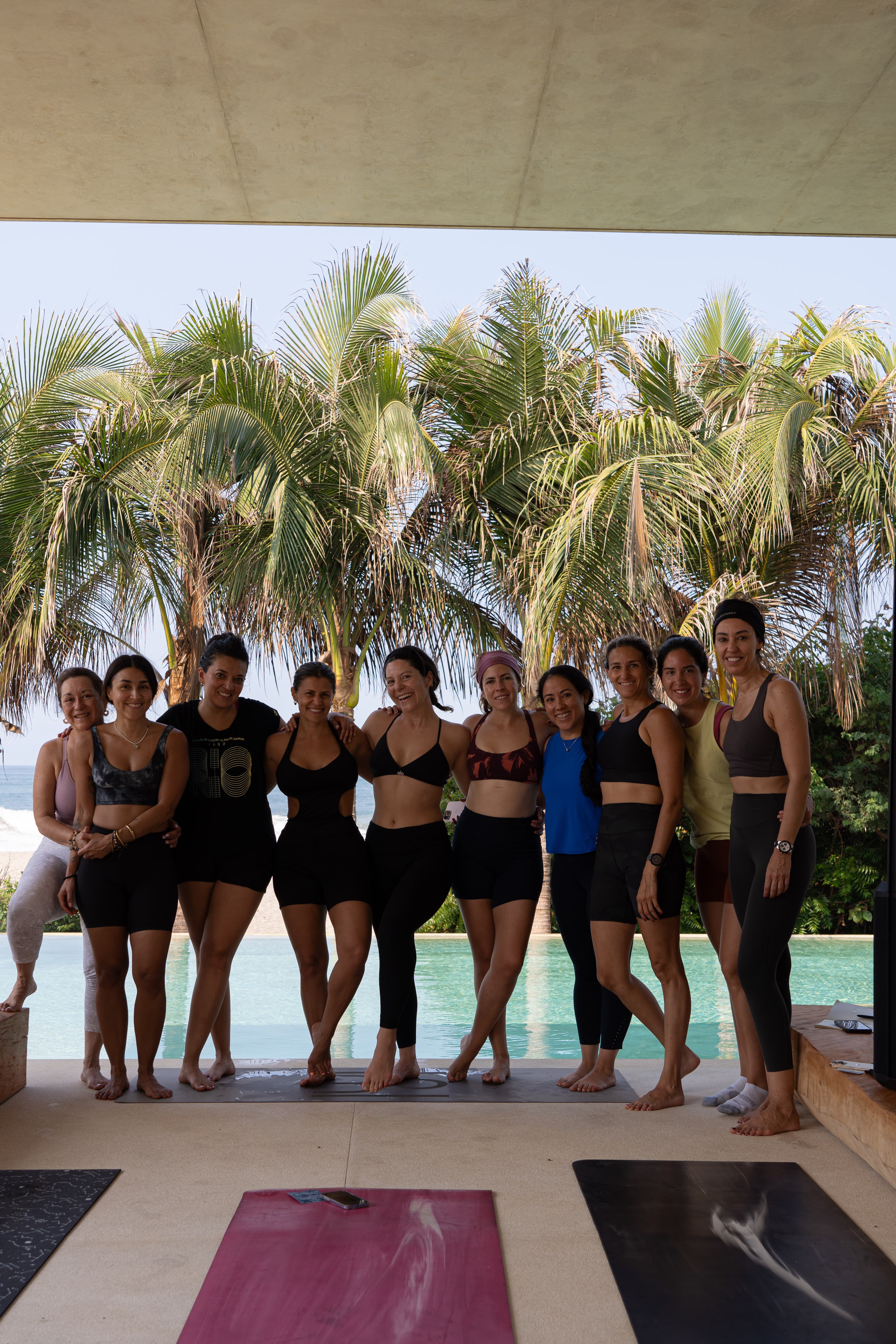 Grupo en piscina